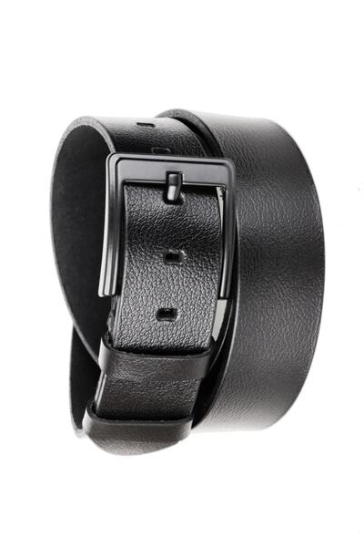 MocGrande حزام جلد مقاس كبير 4.5 سم 11400-أسود