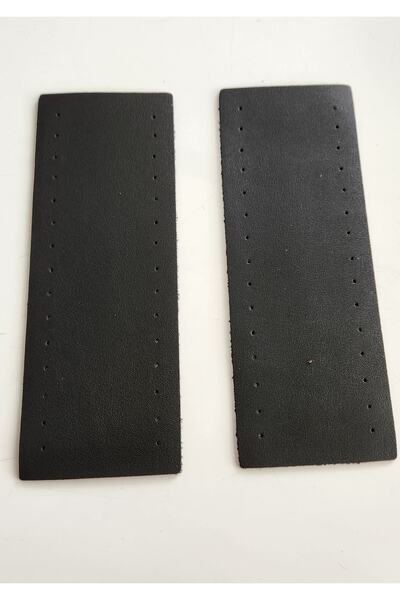 fundahobi حقيبة جلدية سوداء - حامل يد مستطيل مقاس 6x16 سم