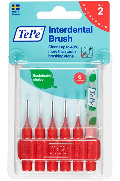 TePe Interface Brush Blister 0.5 Mm Red 6-Piece