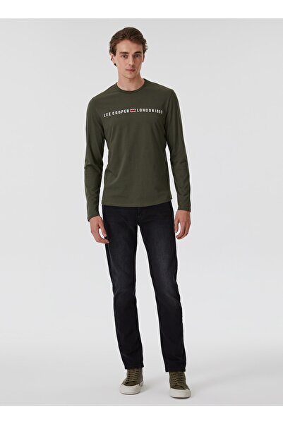 Lee Cooper Ανδρικό μπλουζάκι Jason's Name O Neck Printed Khaki 231 Lcm 242005