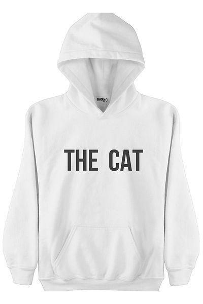 Edizen Супер премиум суитшърт с качулка и двустранен щампован мотив от The Cat