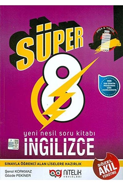 Nitelik Yayınları *yeni Baskı* 8.sınıf Yeni Nesil Süper Ingilizce Soru Kitabı