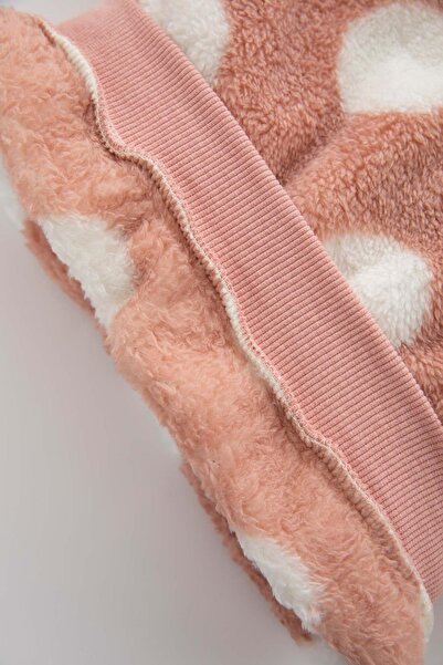 DeFacto Kız Bebek Bisiklet Yaka Çiçekli  Welsoft Pelüş Sweatshirt