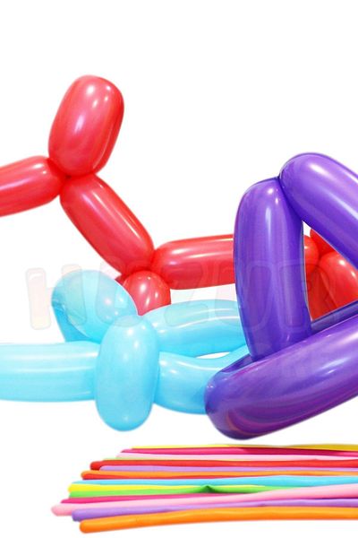 Huzur Party Store Soft Pastel Sausage Balloon - 50 Pieces, 150X5 Cm, Assorted Color, Long Fine Shape Clown Balloon