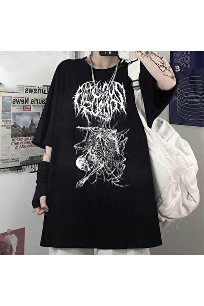 GALASHOP Grunge Streetwear Skull Gotik Tişört Mod52
