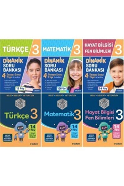 Tudem Yayınları 3. Sınıf 6'lı Set (dinamik + 3 Boyut) -