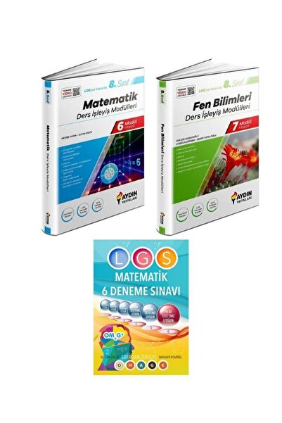 Aydın Yayınları 8 Sınıf Matematik Fen Konu Anlatımlı Soru Bankası Ve Deneme