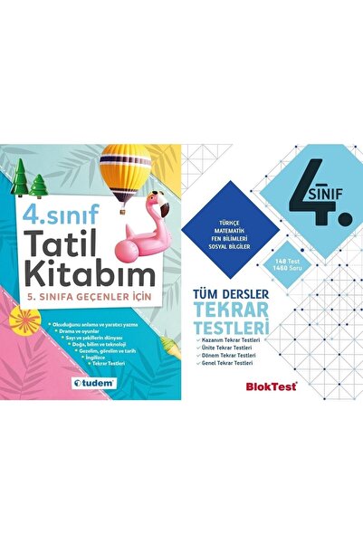 Tudem Yayınları Tudem 4.sınıf Tatil Kitabı Ve Bloktest 4.sınıf Tüm Dersler Te...