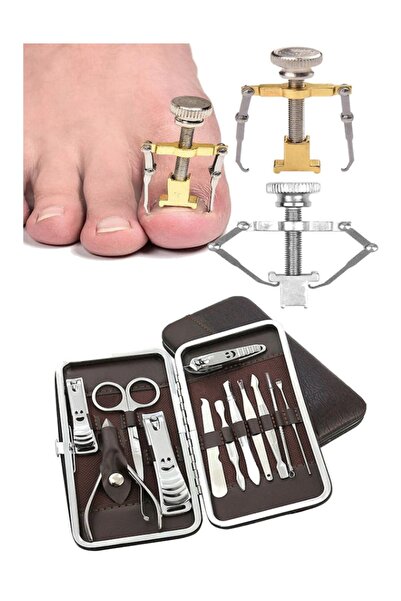 DEMİRHAN İTHALAT Batık Tırnak Çıkarıcı Aparat 12 Parça Manikür Seti Çantalı