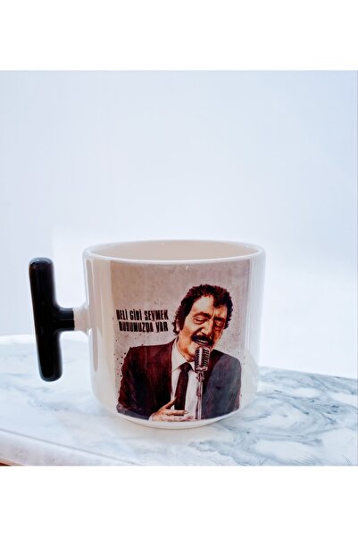 Bohemart Müslüm Gürses Baskılı Kupa Nescafe Bardağı