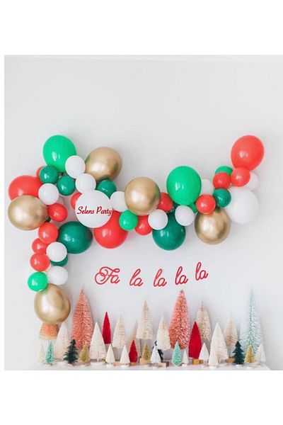 LİYA SHOP Selens Party New Year Concept Balloon Chain New Year Decorations