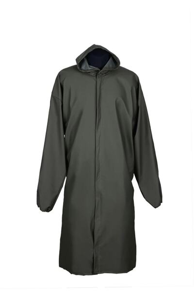Genel Markalar Balıkçı Pardesü Su Geçirmez Poliüretan Yağmurluk Haki - Avcı - Balıkçı - Çiftçi - Su Geçirmez