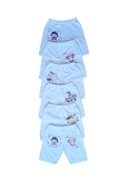 Shopiolog Girl's 100% Cotton Combed Cotton Panties 6 Pieces