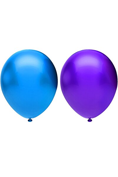 Generic Brand Metallic balloon set 50 pieces (dark blue, purple)