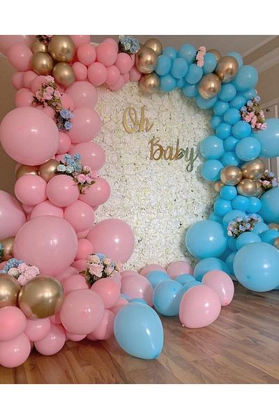 RÖNESANS PARTİ Gender Reveal Party for Girls? Is it male? Balloon Chain 70 Pieces