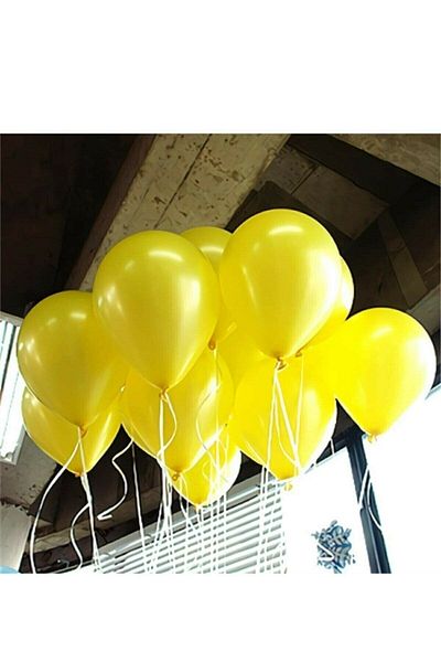 RÖNESANS PARTİ Metallic Yellow Balloon 20pcs
