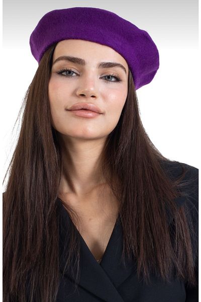 AYGÜN French Painter Felt Beret Purple
