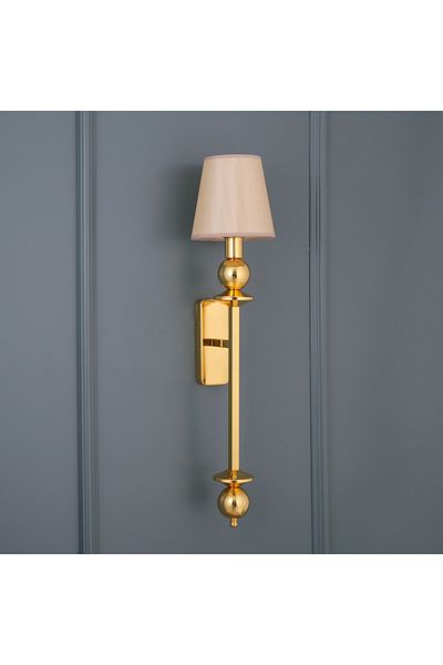 Elit Aydınlatma Firenze Modern Gold Color Sconce Fabric Headboard Stylish Wall Sconce