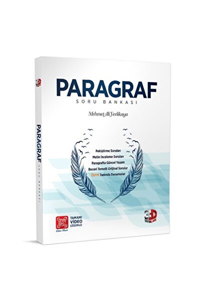 3D Yayınları Paragraf Tamamı Video Çözümlü Soru Bankası Mehmet Ali Yerlikaya