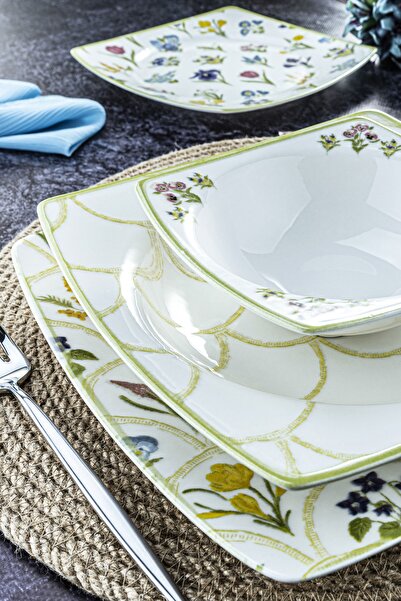 Bambum Noble - 24 Parça Porselen Yemek Takımı Flake