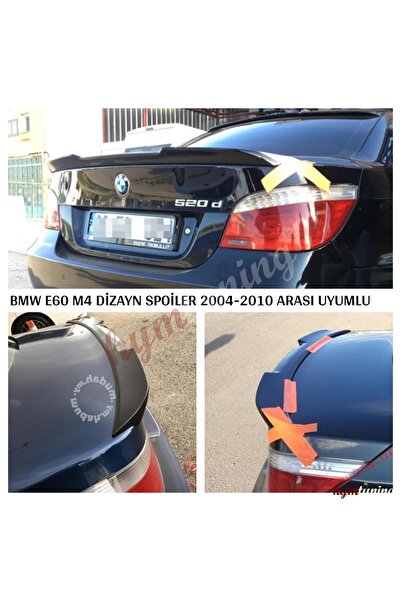 HYM TUNİNG Bmw E60 M5 Uyumlu Bagaj Üstü Rüzgarlığı Spoiler, Yarasa Spoyler, E...
