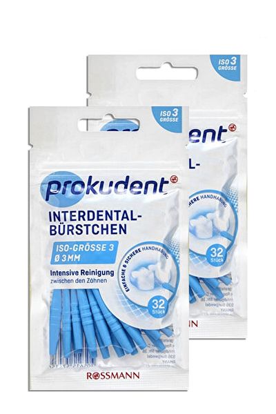 prokudent Dental Interface Brush External Diameter: 3 Mm - Wire Diameter: 0.6 Mm Blue (2 Pieces)