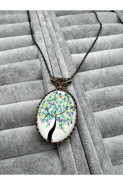 Ceso Accesories قلادة نسائية برونزية على شكل شجرة الحياة 70 سم