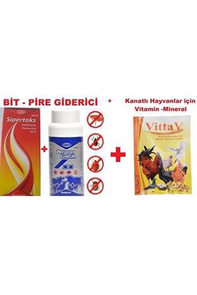 Feed-X Bit,pire, Zararlılara Karşı Sipertoks 100ml+ Pergan 100 Gr (granül)+ V...