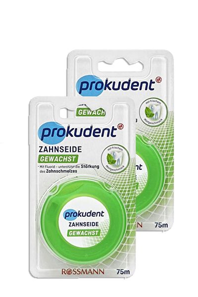 prokudent Dental Floss with Mint Flavored Candle 75 Meters (2 Pieces)
