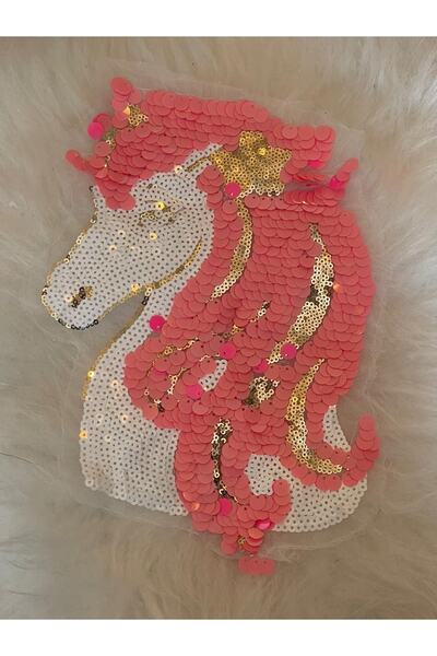 Gönülden Tasarım 28x18 Cm Patch Cap de Cal cu Paiete Applique Patch Cresta