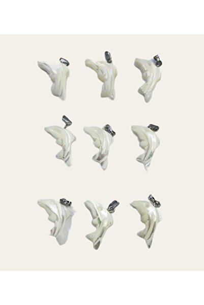 RLX BUJİTERİ قلادة من عرق اللؤلؤ الأبيض - قلادة على شكل دولفين