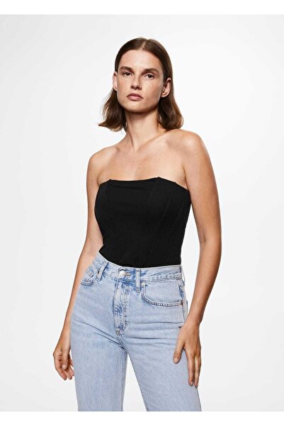 MANGO Woman Μπλούζα σε στυλ κορσέ