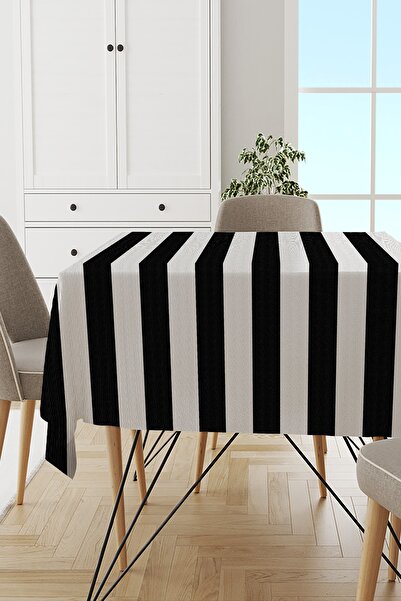 RugViva Stain Resistant Stain Resistant Thai Feather Velvet Washable Fabric Striped Tablecloth Mso151