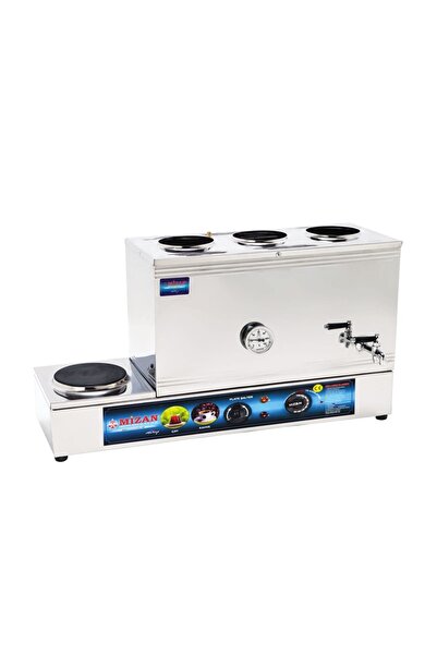 Mizan 60lık Elektrikli 40 l 3 Demlikli Çay Kazanı Çay Ocağı