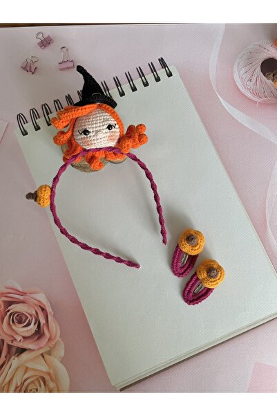 NATURA DESİGN Set de coroană de vrăjitoare și catifea cu catifea dublă