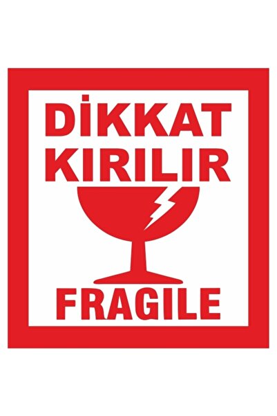 Grdall 200 قطعة من ملصقات تحذيرية قابلة للكسر للشحن مقاس 8 × 8 سم