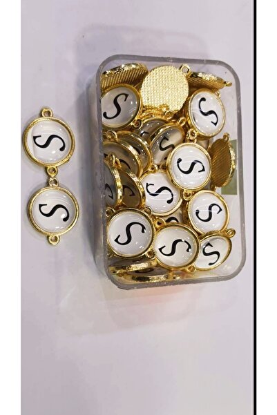 RLX BUJİTERİ Altın Sarı S Harfi Kolye Ve Bileklik Ucu