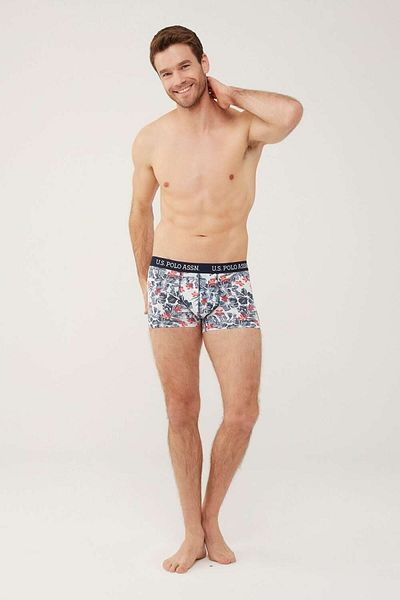 U.S. Polo Assn. Ανδρικό Navy Blue - Blue Melange - Blue Printed Boxer 3 τεμαχίων