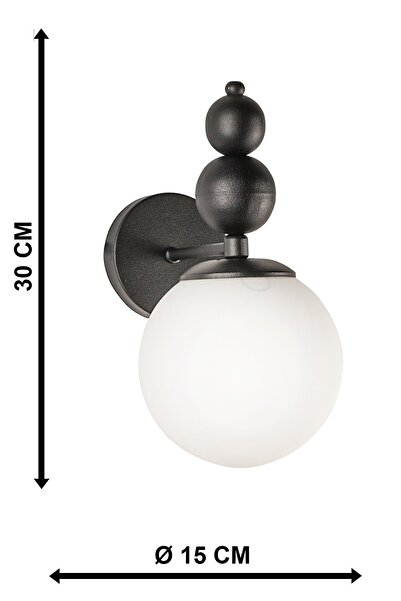 Begüsa Sonsuz Aplik Siyah Beyaz Cam