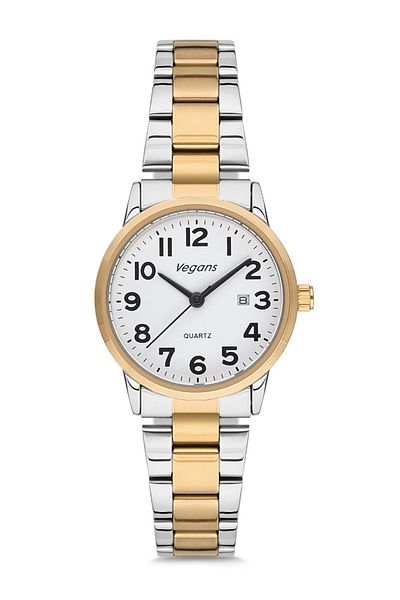 Vegans Steel Strap Calendar Women's Wristwatch Fbn5122x