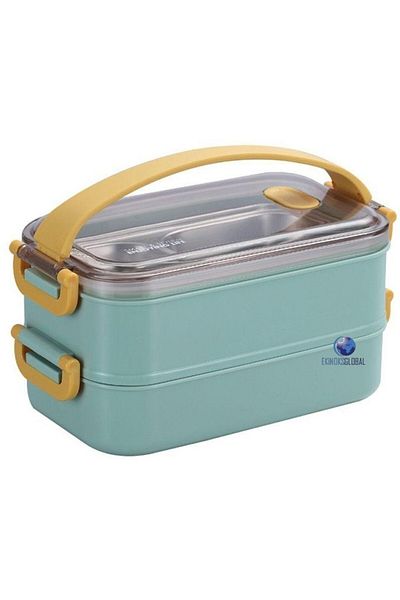 Vagonlife Portable Three Compartment 304 Stainless Steel Lunch Box Lunch Box for Children, Students and Office