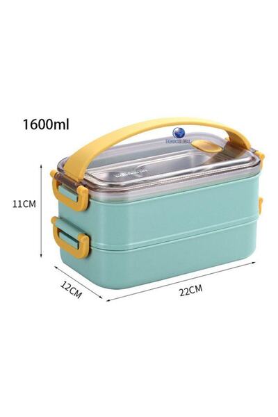 Vagonlife Portable Three Compartment 304 Stainless Steel Lunch Box Lunch Box for Children, Students and Office