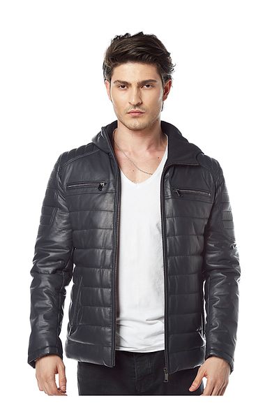 Hodore Boris Hooded Leather Coat