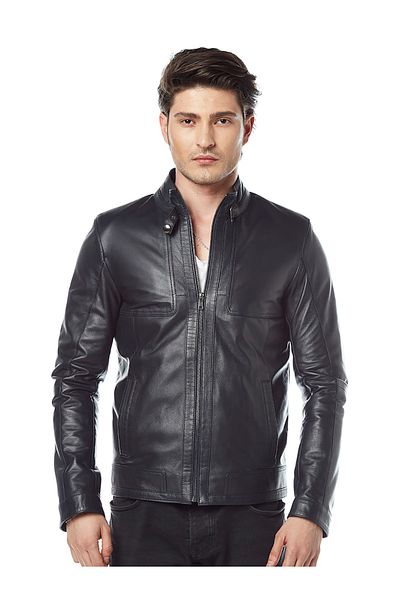 Hodore Lodenze Black Leather Jacket
