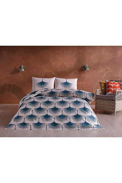 Doqu Home طقم غطاء لحاف فيستيفال كابيتول تركواز - فردي