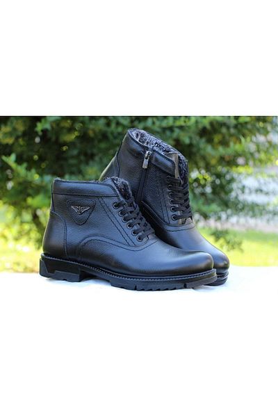 Yağlıoğlu Kundura Yağlıoğlu 2504 Cold Proof Γνήσιο Δέρμα & Γούνα Θερμικά Casual Ανδρικά Μποτάκια