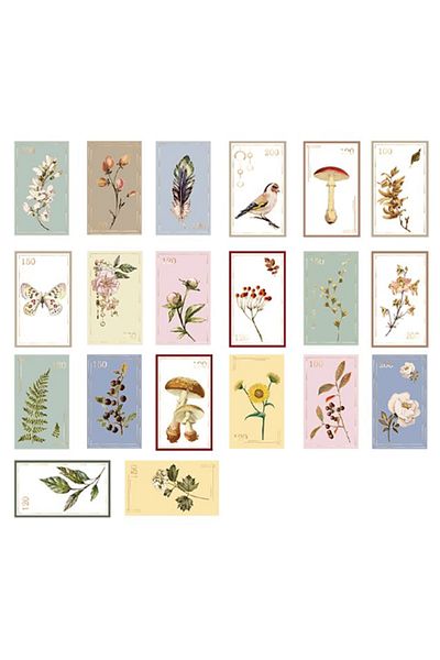 Vox Art Journal Sticker 40 Pieces - Retro Gilded