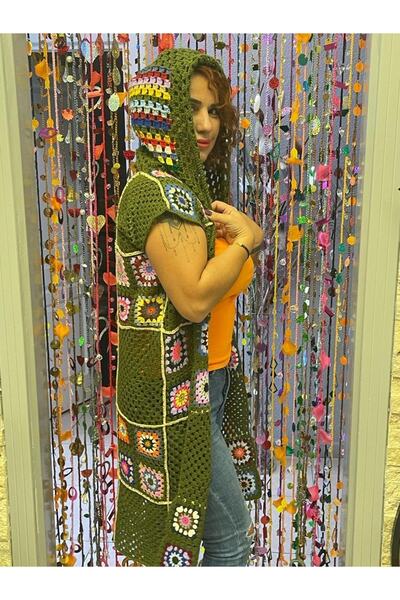 Gönülden Tasarım Ручна робота Етнічний богемський мотив Хакі Жіночий довгий ж...