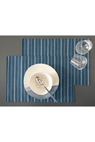 English Home Art Pop 2'li Amerikan Servis 30x45 Cm Lacivert