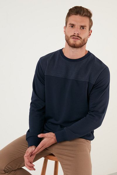 Buratti Ανδρικό Φούτερ - Βαμβακερό, Crew Neck, Slim Fit 5905033